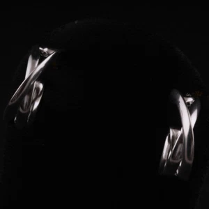 Georg Jensen Sterling Earrings # 452A, Infinity. Modern. Regitze Overgaard. NEW! - Picture 1 of 6