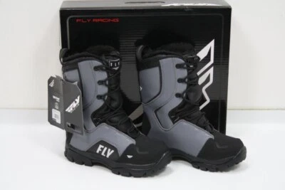 NEW (9) Fly Racing Marker Mens Snow Boots Black/Gray - Image 1 of 4