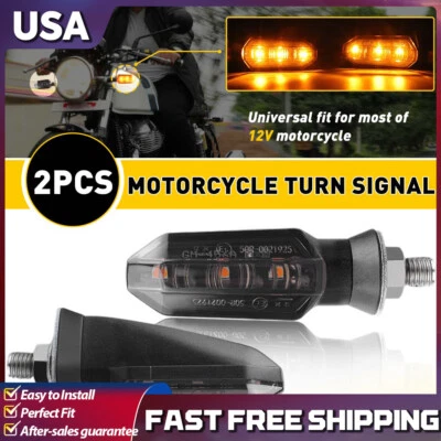 Luz indicadora intermitente de señal de giro LED para motocicleta SUZUKI HARLEY humo ámbar Foto 1 de 4
