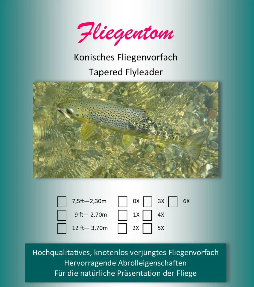 Fliegentom 3 pezzi Terminale conico senza nodi 2,70m - Immagine 1 di 1