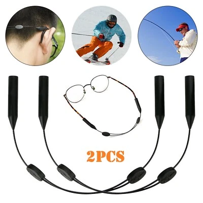 2x Adjustable Eyeglasses Neck Strap Sunglasses Holder Cord Sport Glasses String - Image 1 of 4