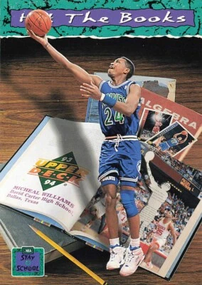 1993-94. Upper Deck. #481 Micheal Williams Stay in School - Image 1 of 2