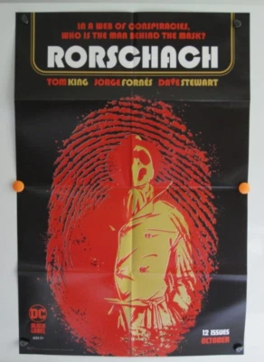 Rorschach Watchmen POSTER DC Comics 36 x 24 Shop Store Promo Tom King Alen Moore - Image 1 of 2