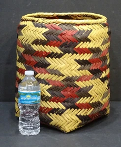 AUTHENTIC Native American MISSISSIPPI CHOCTAW INDIAN Vintage LARGE 14" BASKET - Picture 1 of 8