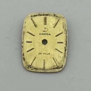 12.5mm x 16.5mm Omega De Ville Rectangle Ladies Wristwatch Dial Spares Parts - Picture 1 of 8