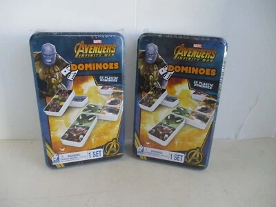 LOT OF 2 Marvel Avengers Infinity War Dominos Collector Tin Set - BRAND NEW - Image 1 of 4