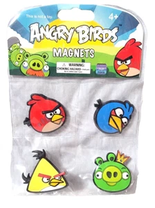 NEWIN PACKAGE SET OF 4 ANGRY BIRDS 2010 COMMONWEALTH MAGNETS - Picture 1 of 2
