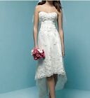 NWT Alfred Angelo Wedding Dress Hi-Low Hem Embellished Beaded Size 10