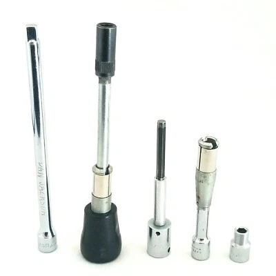 Lot 5 pc Mixed Vtg Ratchet Extensions Socket Proto Williams Husky USA Japan  * - Image 1 of 4