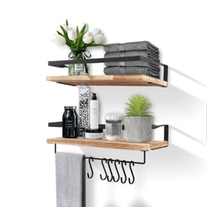 Floating Shelves Wall Shelf Wall Decor Wall Mounted Room Shelves Hanging Storage - Picture 1 of 15