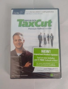 H & R Block 2008 Tax Cut New Sealed Box Premium Federal PC Software CD - Picture 1 of 7