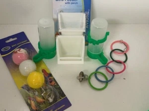 Ferret Rat Mouse Small tube drinker waterer & coop cup dish & toys PACK - Picture 1 of 3