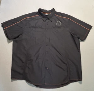 Harley Davidson Herren Hemd Willie G Skull Vented Button Down Schwarz 3XL - Bild 1 von 10