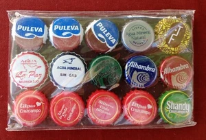 Spain. Lot of 15 Bottle Top Crown Caps Used Lager. TW4 - Picture 1 of 2