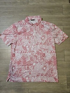 Yatta Golf Men’s Short Sleeve Pink Hawaiian Dri Fit Polo Size XL - Picture 1 of 3
