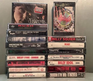 Sealed Cassettes Tapes Lot The Doors Rush Aerosmith Living Colour David Lee Roth - Picture 1 of 3
