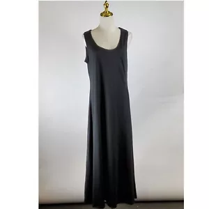 24seven Plus Size Simple A-line Tank Maxi Dress Black Size 1X NWT - Picture 1 of 8
