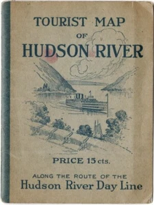 1923 Foldout Tourist Map Of Hudson River, Hudson River Day Line Route, over 100" - Picture 1 of 2