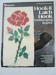 Vogart Crafts Vintage Hook It Rug Kit Latch Hook Kit Style #4901 New Red Rose - Picture 1 of 7