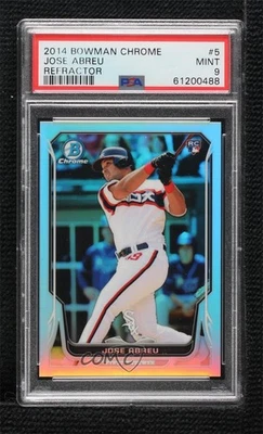 2014 Bowman Chrome Refractor /500 Jose Abreu #5 PSA 9 MINT Rookie RC - Image 1 of 2