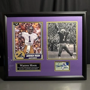 Warren Moon Signed 22x18 Framed Photos. Rose Bowl MVP. NFL HOF 2006 JSA COA - Picture 1 of 5