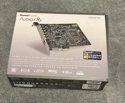 Tarjeta de sonido Creative Sound Blaster Audigy Rx Hi-Res 7.1 PCI-E micrófono doble SB-AGY-RX Foto 1 de 4