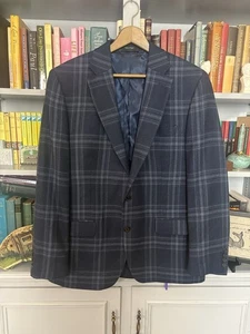 Lauren Ralph Lauren Black Label blau kariert Tartan Sport Mantel Blazer Gr. 42R - Bild 1 von 20