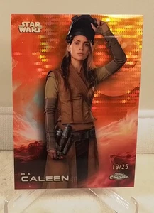 2025 Topps Chrome Star Wars Bix Caleen /25 Orange Pulsar Refractor  - Picture 1 of 2