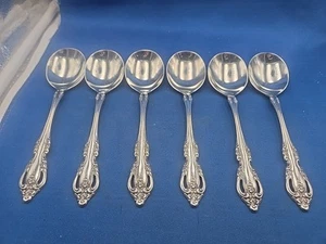 Lote de 6 cucharas Gumbo de tazón redondo de acero inoxidable Oneida BRAHMS 6 7/8" - Imagen 1 de 5