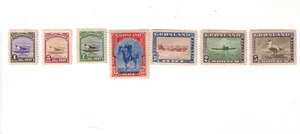 Seven Greenland Stamps – SC# 8-10,12, 13, 15, 16 Mint Hinged - Picture 1 of 2