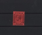 CYPRUS 1924/28 KGV ONE POUND MNH STAMP S.G. No 102