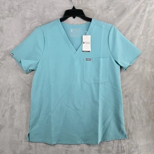 FIGS Technical Collection Catarina One Pocket Scrub Top Women's Large Blue - Picture 1 of 9