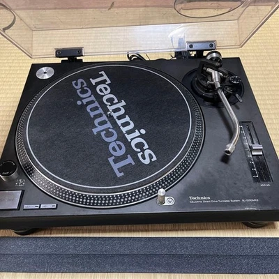 Technics SL-1200MK3 Schwarz Direct Drive DJ Plattenspieler Funktioniert - Bild 1 von 4