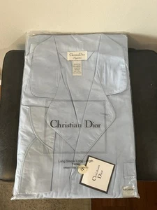 Christian Dior Pijama, EX-GRANDE Conjunto de Pijama de Algodón para Hombres, Azul Manga Larga Algodón - Imagen 1 de 8