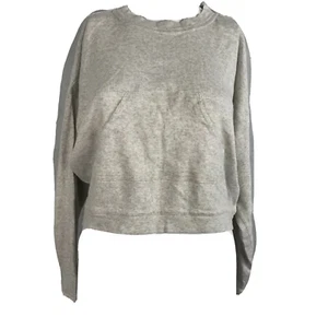 Camicia Victoria's Secret donna taglia XS grigia cotone camicia termica crop tasca frontale - Foto 1 di 9