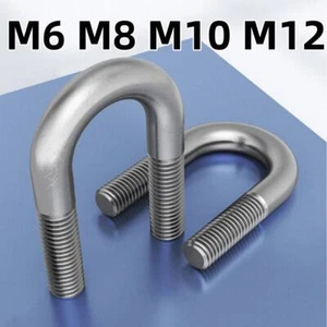 M6 M8 M10 M12 U Bolts For Standard Pipe A2 Stainless Steel U Screws U Clamp - Picture 1 of 55
