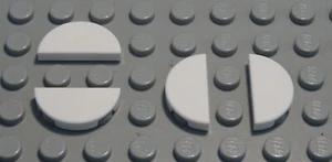 Lego Fliese - Kachel halb rund 1x2 Weiss 4 Stück - Picture 1 of 1