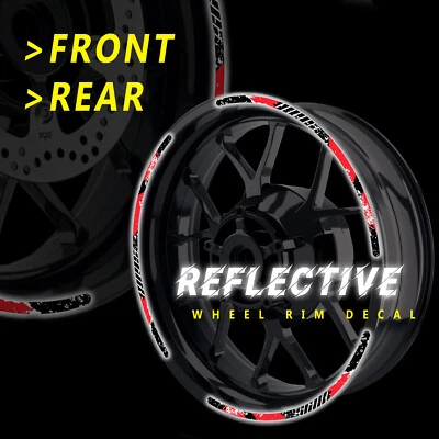 SH06 Red 17 INCH REFLECTIVE RIM STICKER For Honda CBR600 F F2 F3 94 95-06 07 Foto 1 de 4