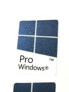 2 Pcs Windows Pro Sticker Label Logo Notebook Desktop Computer 16mm x 22mm - Picture 1 of 5