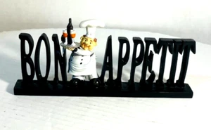 French Chef "BON APPETIT" Free Standing 3D Word Sign 9" L. by Don Mechanic 2010 - Picture 1 of 14