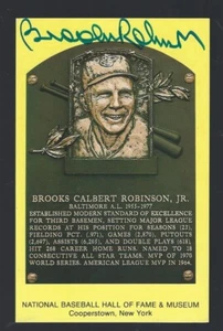 BROOKS ROBINSON Yellow HOF Hall of Fame postcard signed autographed - authentic - Picture 1 of 1