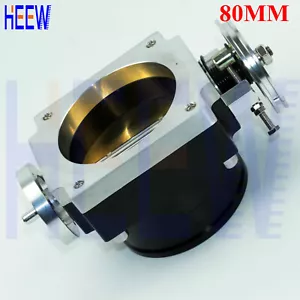 Universal Throttle Body 80MM 3.15" High Flow Aluminum Intake Manifold 1KIT BLACK - Picture 1 of 4