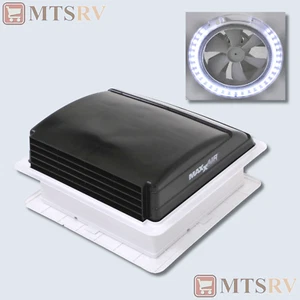 Ventilador de ventilación Maxxair Mini Plus Vent 12V con luz LED en NEGRO - 00-03851 - Imagen 1 de 1