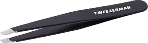Tweezerman Eyebrow Tweezers Slanted Stainless Steel Pink Mini & Black Large Size - Picture 1 of 18
