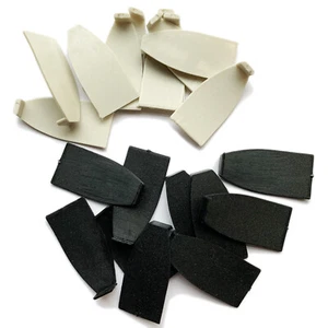 100 Juegos de Punta de Arco de Violín Viola Material Punta de Plástico Negro + Punta de Plástico Blanco Nuevo - Imagen 1 de 4