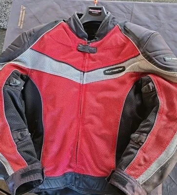 Tourmaster Intake Series 2 Jacket Motorcycle Padded Black Grey Red Men’s Large - Image 1 of 4