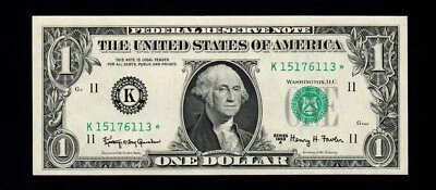 STAR 1963 C $1 Federal Reserve Note GEM UNC Free shipping {C212} - Image 1 of 2