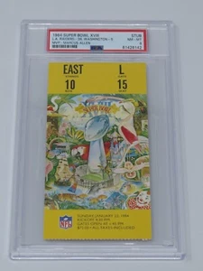 1984 Super Bowl XVIII 18 Oakland Raiders Vs. Redskins NFL Ticket Stub Mint 8 PSA - Picture 1 of 3