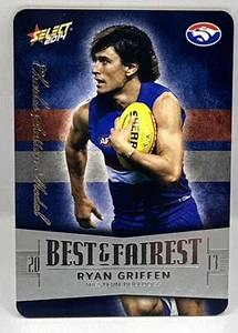 2014 AFL Select Best and Fairest Ryan Griffen BF18 - Western Bulldogs As New - Picture 1 of 2