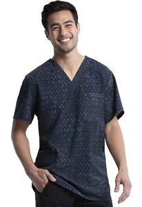 Tri It Out Cherokee Scrubs Infinity Mens V Neck Top CK920 TRII - Picture 1 of 6